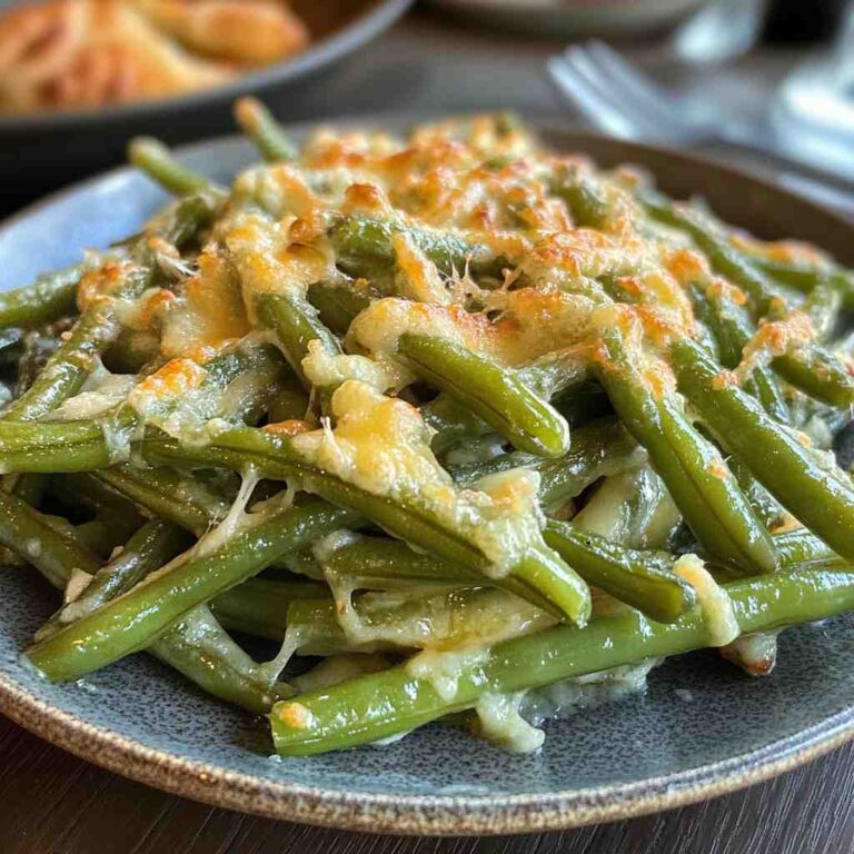Cheesy Garlic Green Beans